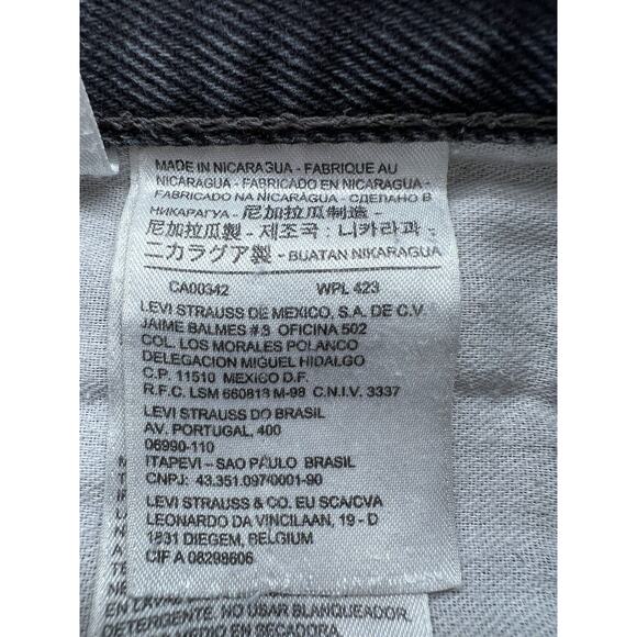 Levi's 505 Straight Relaxed Leg Jeans Men's 34X30 Black Faded Distressed‎ - Picture 5 of 7